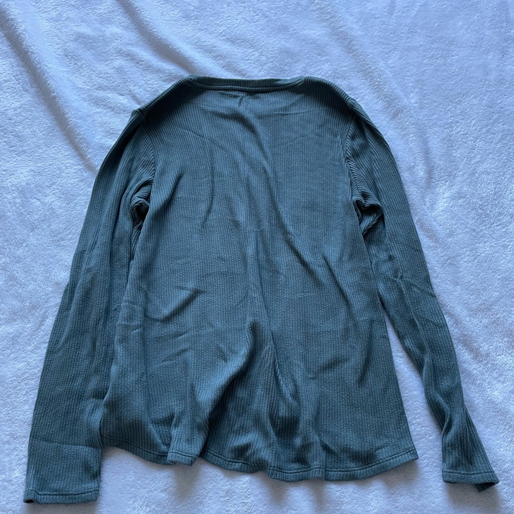 American Eagle Soft Green Ribbed Top - Picture 4 of 4